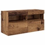 vidaXL Unités murales TV avec LED 5 Pièces Bois Ancien 80 x 30 x 40 cm