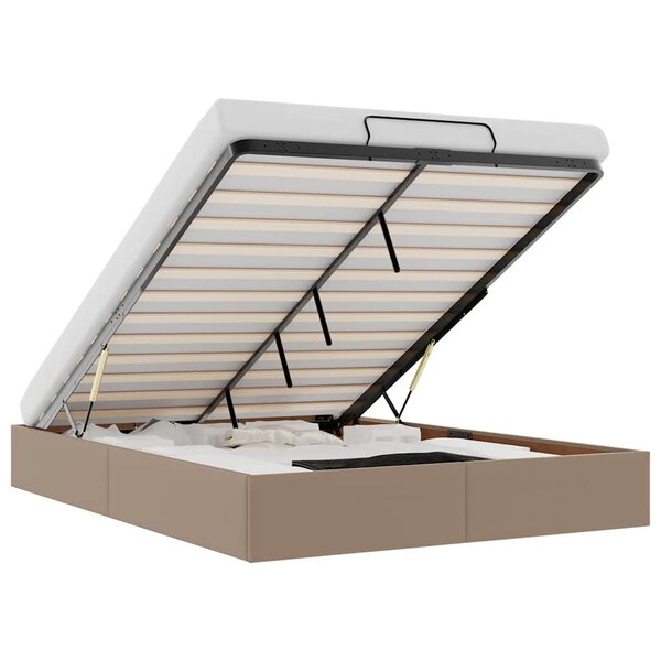 vidaXL Cadre de lit ottoman sans matelas cappuccino 140x190 cm