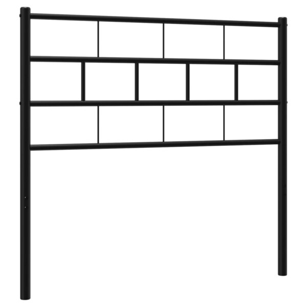 vidaXL Tête de lit métal noir 107 cm