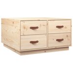 vidaXL Table basse 80x80x45 cm Bois massif de pin