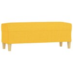 vidaXL Banc Jaune clair 100x35x41 cm Tissu