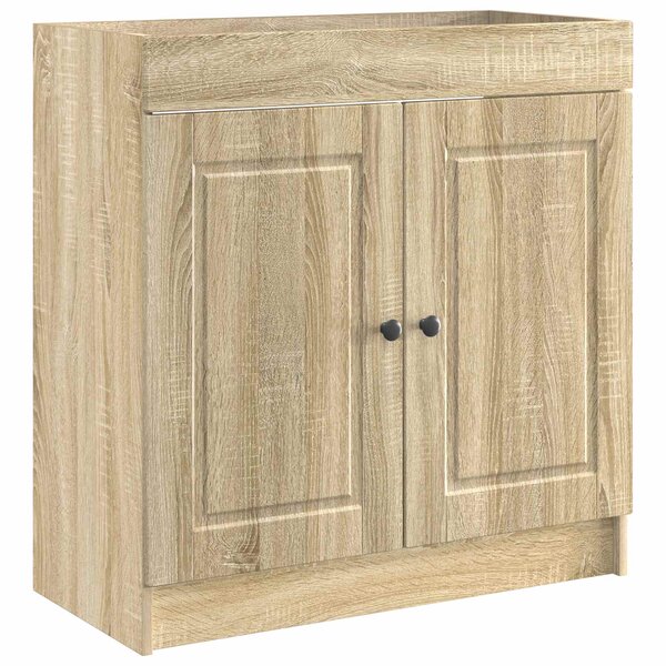 vidaXL Armoire sous évier de salle de bain Chêne Sonoma