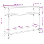 vidaXL Table console chêne fumé 100x29x75 cm bois d'ingénierie