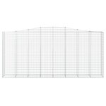 vidaXL Paniers à gabions arqués 6 Pièces 400x50x180/200 cm Fer galvanisé