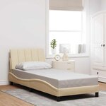 vidaXL Cadre de lit sans matelas crème 80x200 cm tissu