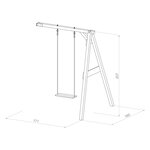 AXI Portique mural en bois Blanc Marron 1 balançoire 160x171x207cm
