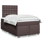 vidaXL Sommier à lattes de lit avec matelas Marron foncé 120x200 cm