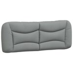 vidaXL Lit avec matelas Hvar gris clair 120x200 cm tissu