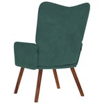 vidaXL Chaise de relaxation Vert foncé Velours