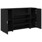 vidaXL Bureau de réception chêne noir 180x50x103 5cm bois d'ingénierie