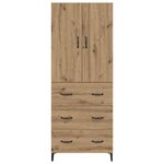 vidaXL Haut Armoire Montage mural Chêne artisanal 69 5 x 34 x 180 cm