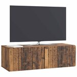 vidaXL Meuble TV mural 98 x 41 x 30 cm Bois ancien Bois d'ingénierie