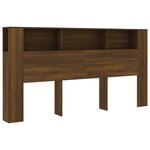 vidaXL Armoire de tête de lit Chêne marron 200x18 5x104 5 cm