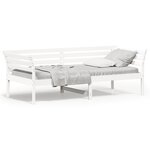 vidaXL Lit de jour sans matelas blanc 90x200 cm bois de pin massif