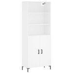 vidaXL Buffet haut Blanc 69 5x34x180 cm Bois d'ingénierie