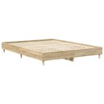 vidaXL Cadre de lit 2 Pièces Sonoma 152 x 203 cm Bois d'ingénierie