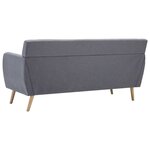 vidaXL Canapé à 3 places revêtement en tissu 172x70x82 cm gris clair