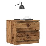 vidaXL Tables de chevet 2 Pièces vieux bois 50x40x43.5 cm bois ingénierie
