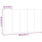 vidaXL Coussin de tête de lit Hanko noir 80 cm tissu