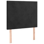vidaXL Sommier à lattes de lit et matelas LED Noir 100x200 cm Velours