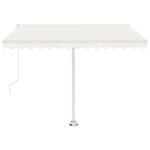 vidaXL Auvent automatique sur pied 350x250 cm Crème