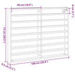 Cabinet Vitrine vidaXL en Chêne Artisan 100x8 5x75 cm en Bois Aggloméré