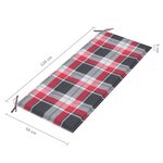 vidaXL Banc de jardin pliable avec coussin 118 cm Bambou
