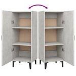 vidaXL Buffet Gris béton 34 5x34x90 cm Bois d'ingénierie