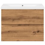 vidaXL Armoire lavabo avec bassin intégré chêne artisanal