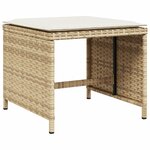 vidaXL Ensemble à manger de jardin et coussins 15 Pièces beige