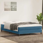 vidaXL Sommier à lattes de lit sans matelas bleu foncé 140x210 cm