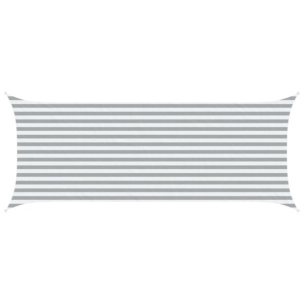vidaXL Voile d'ombre Gris clair et blanc 2 x 5 m