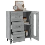 vidaXL Buffet sonoma gris 69 5x34x90 cm bois d'ingénierie