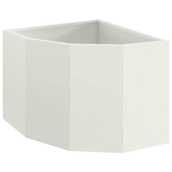 vidaXL Jardinière d'Angle Blanc 45 x 45 x 35 cm Acier