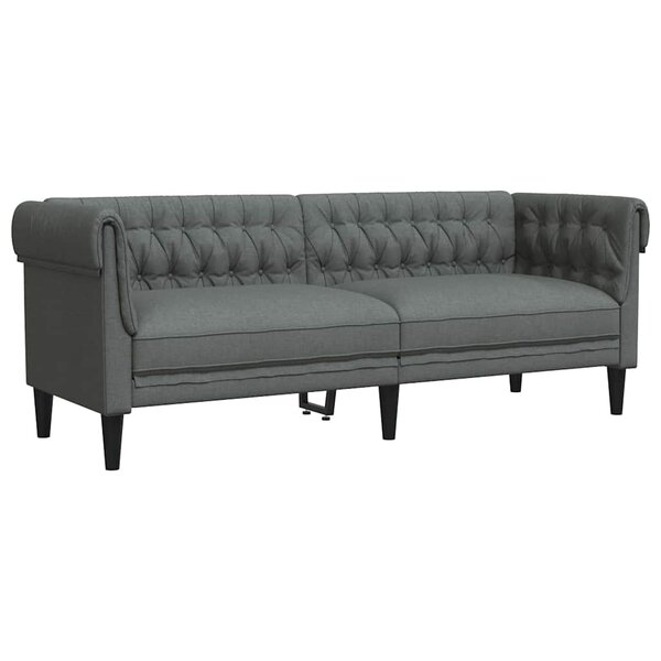 vidaXL Canapé Gris foncé 201 5 x 74 5 x 74 5 cm Polyester