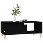vidaXL Table basse Noir 90x50x36 5 cm Bois d'ingénierie