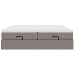 VidaXL Cadre de lit ottoman avec matelas taupe 200x200cm tissu