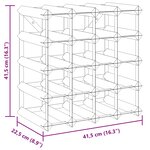 vidaXL Casier à bouteilles pour 20 bouteilles Marron Bois pin solide