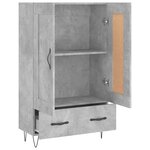 vidaXL Buffet haut gris béton 69 5x31x115 cm bois d'ingénierie
