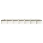vidaXL Cadre de lit Blanc 135x190 cm Double Bois massif