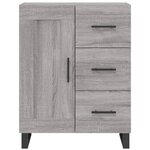 vidaXL Buffet haut Sonoma gris 69 5x34x180 cm Bois d'ingénierie