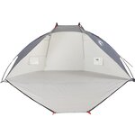 vidaXL Tente de plage gris 268x223x125 cm 185T polyester