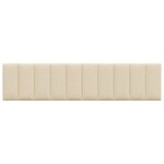 vidaXL Coussin de tête de lit crème 200 cm tissu