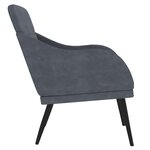 vidaXL Fauteuil Gris foncé 63x76x80 cm Velours