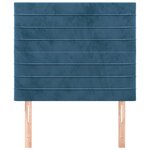 vidaXL Tête de lit Bleu foncé 90x5x118/128 cm Velours