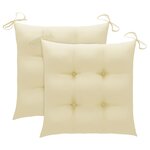 vidaXL Chaises pliables de jardin lot de 2 avec coussins Bambou