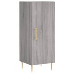 vidaXL Buffet haut Sonoma gris 34 5x34x180 cm Bois d'ingénierie