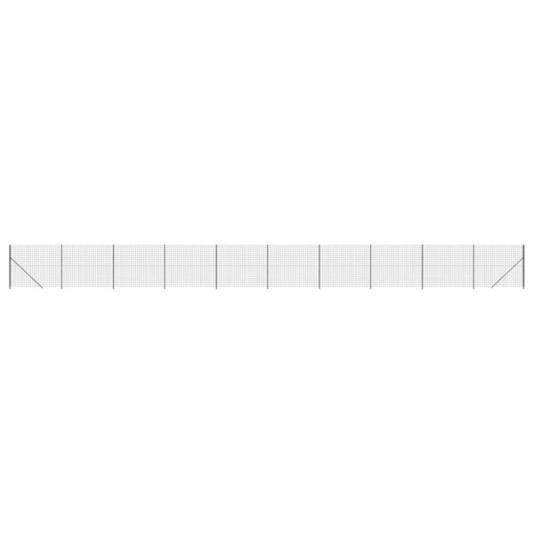 vidaXL Clôture en treillis métallique avec bride anthracite 2x25 m