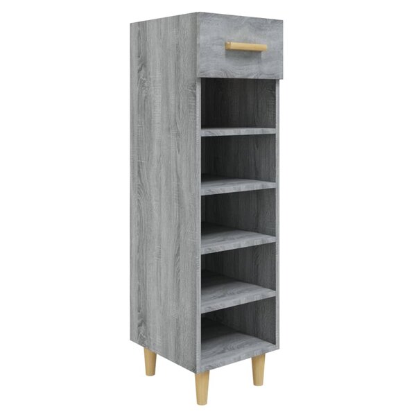 vidaXL Meuble à chaussures Sonoma gris 30x35x105 cm Bois d'ingénierie