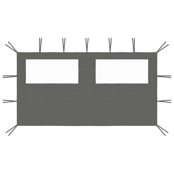 vidaXL Paroi latérale de belvédère avec fenêtres 4x2 m Anthracite